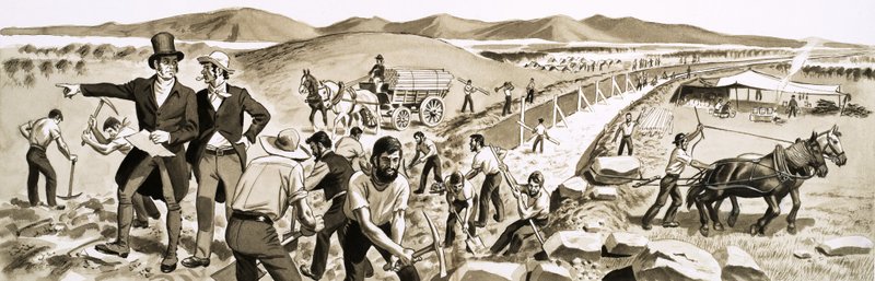At Work on the Erie Canal by English School