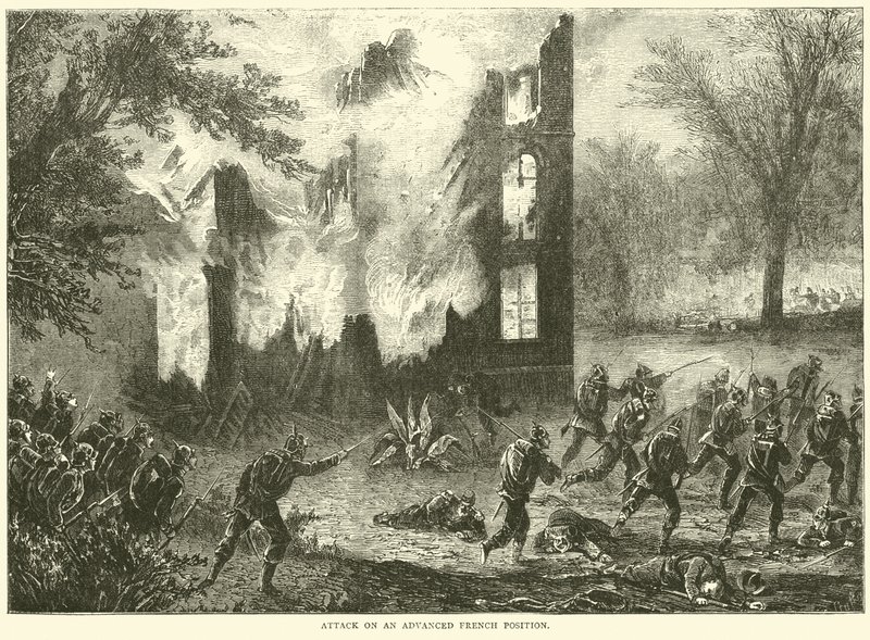 Attack on an advanced French position by English School