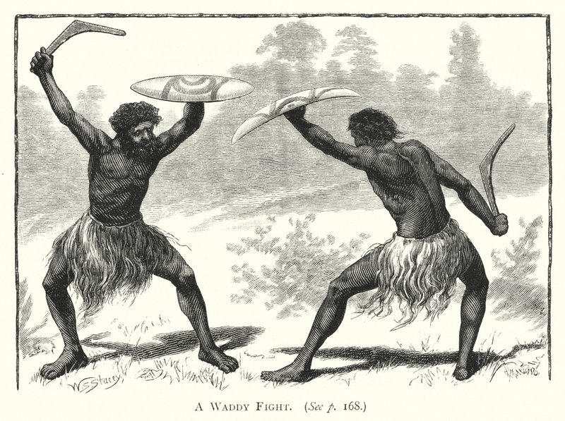 Australia: A Waddy Fight by English School