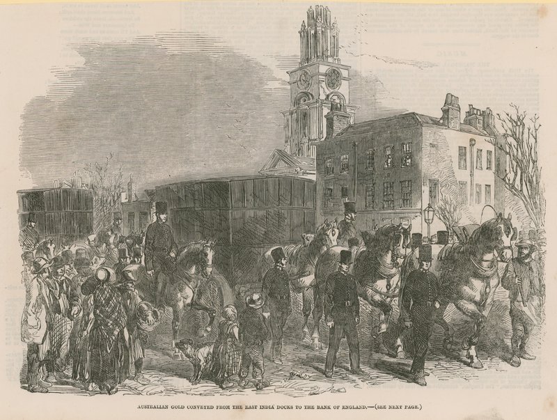 Australian Gold Conveyed from the East India Docks to the Bank of England by English School
