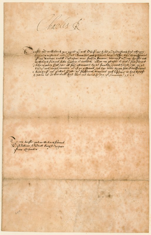 Autograph of King Charles I by English School