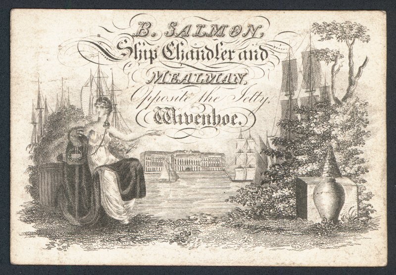 B Salmon, ship chandler and mealman by English School