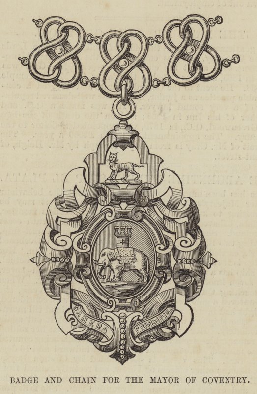 Badge and Chain for the Mayor of Coventry by English School