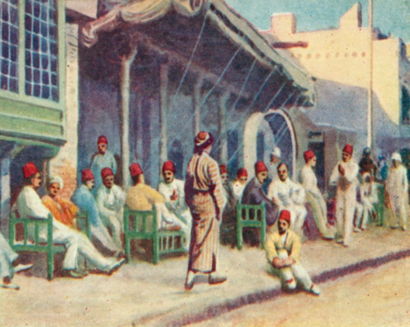 Bagdad, Typical Coffee Shop by English School