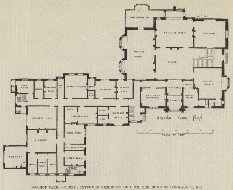 Bagshot Park, Surrey, Intended Residence of HRH the Duke of Connaught, KG by English School