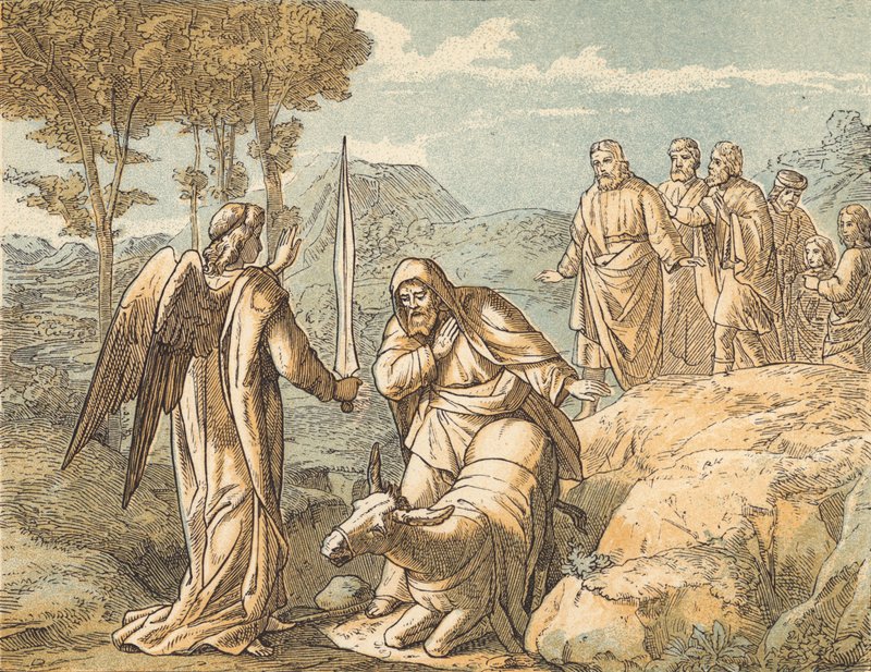 Balaam and the Angel by English School
