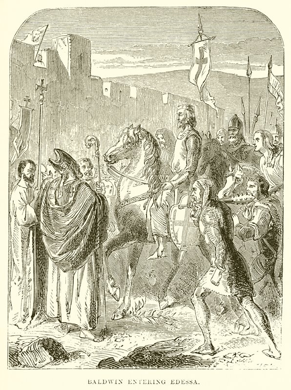 Baldwin Entering Edessa by English School