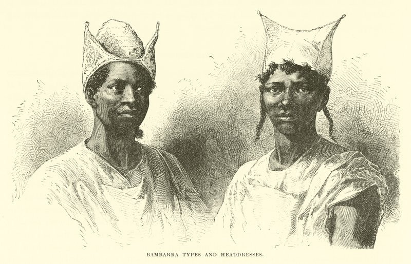 Bambarra Types and Headdresses by English School