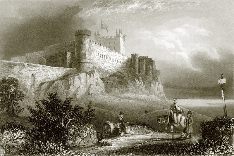Bamborough Castle by English School