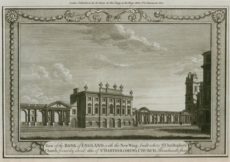 Bank of England, West Wing added by Sir Robert Taylor, 1783 by English School