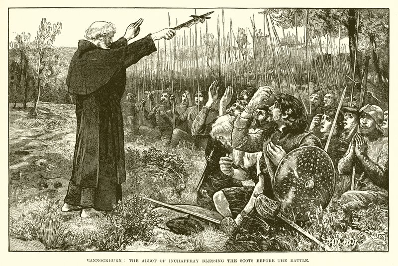 Bannockburn: The Abbot of Inchaffray Blessing the Scots Before the Battle by English School