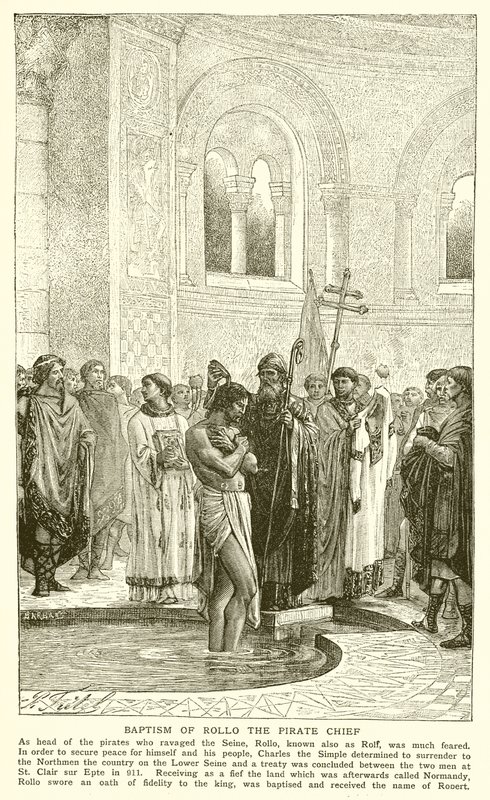 Baptism of Rollo the Pirate Chief by English School