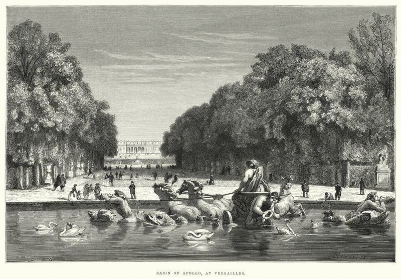 Basin of Apollo, at Versailles by English School