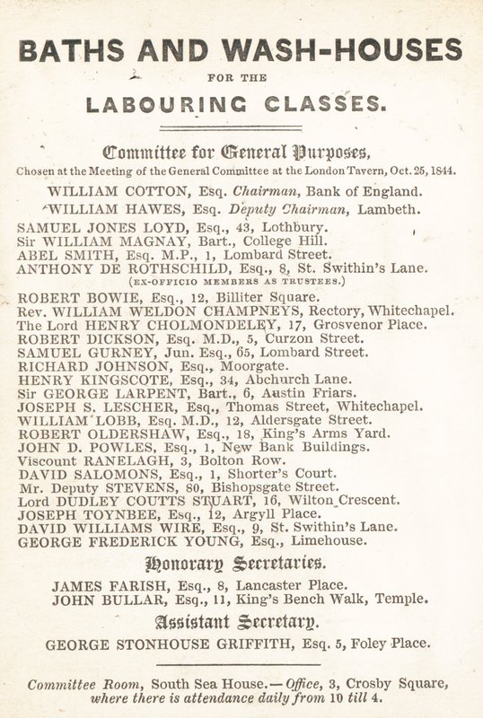 Baths and Wash-Houses for the Labouring Classes by English School