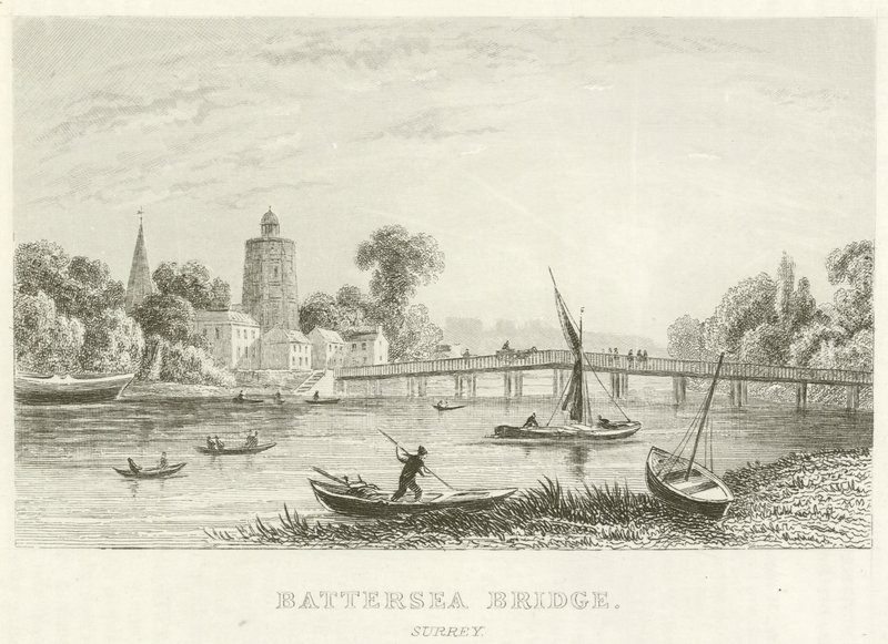 Battersea Bridge, Surrey by English School