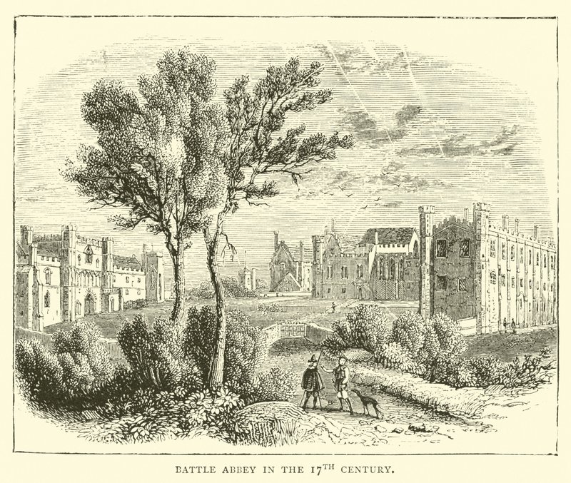 Battle Abbey in the 17th century by English School