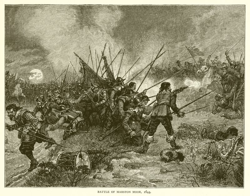 Battle of Marston Moor, 1644 by English School