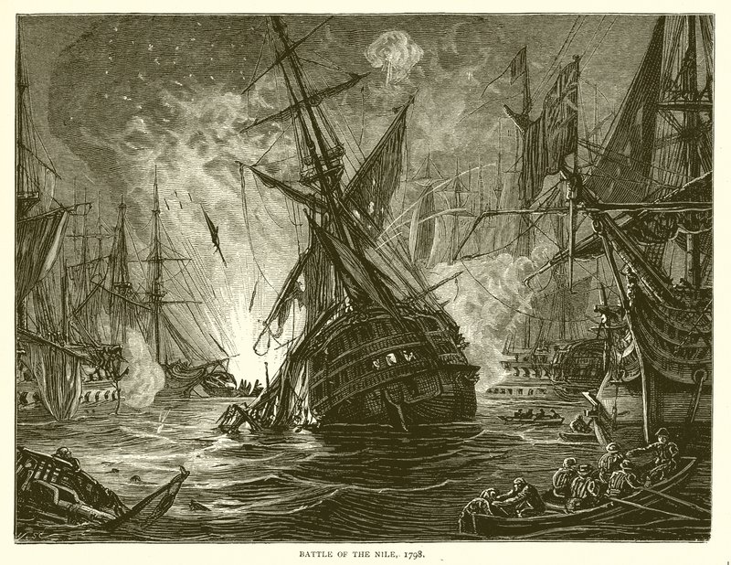 Battle of the Nile, 1798 by English School