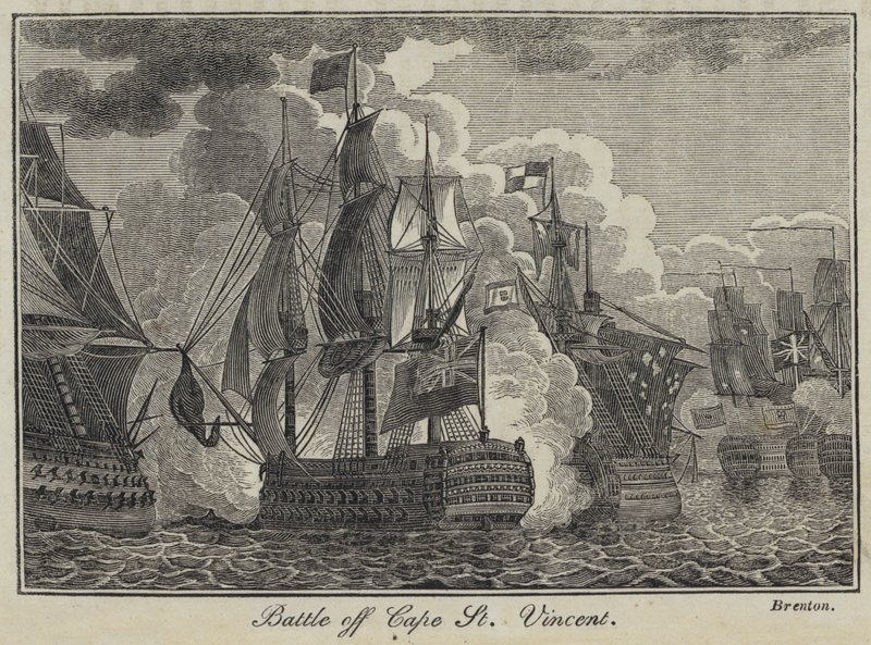 Battle off Cape St Vincent by English School