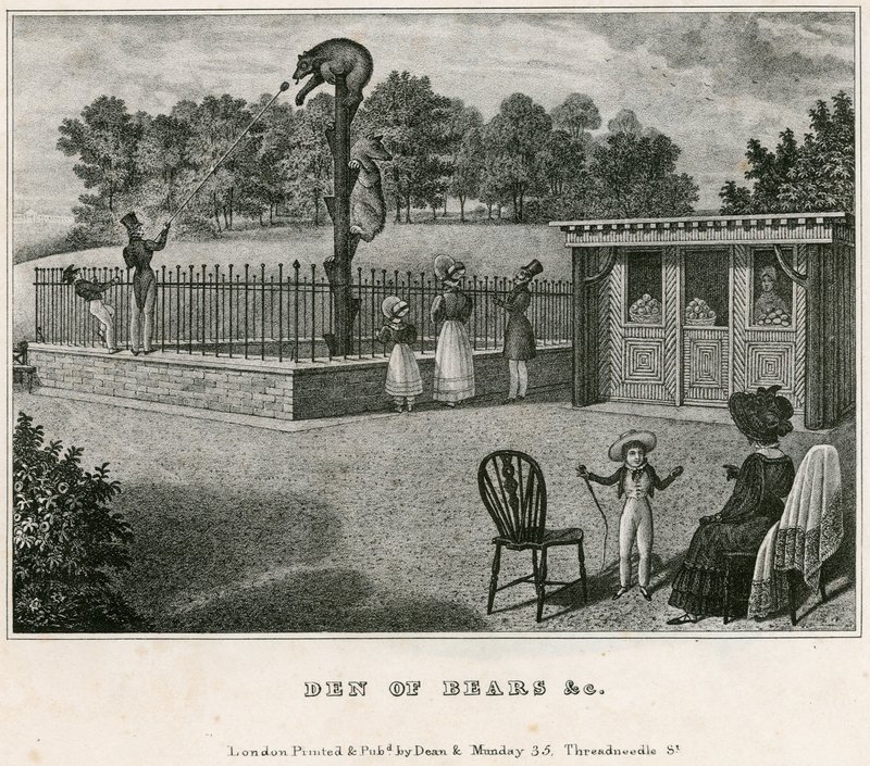 Bear Pit, London Zoological Gardens, Regents Park by English School