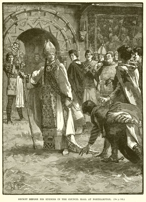Becket Before His Enemies in the Council Hall at Northampton by English School