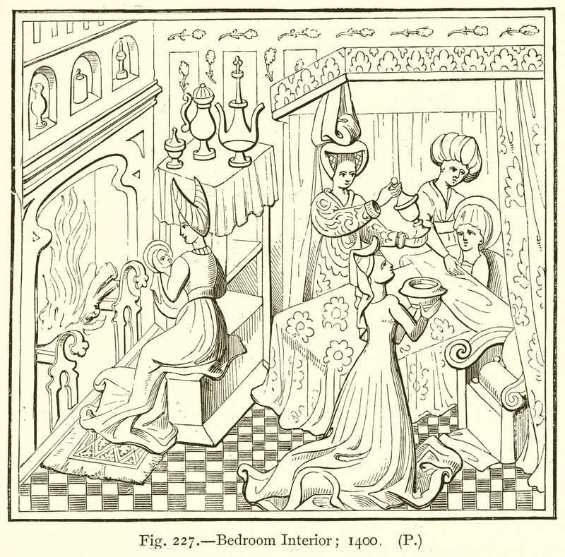 Bedroom Interior; 1400 by English School
