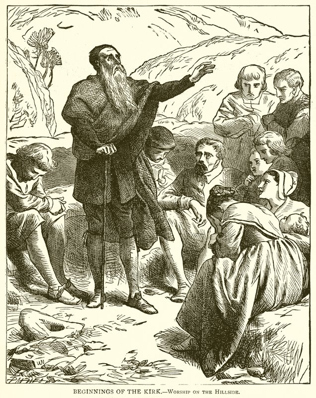 Beginnings of the Kirk: Worship on the Hillside by English School