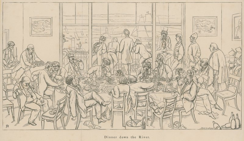 Birds-eye Views of Society: Dinner Down the River by English School