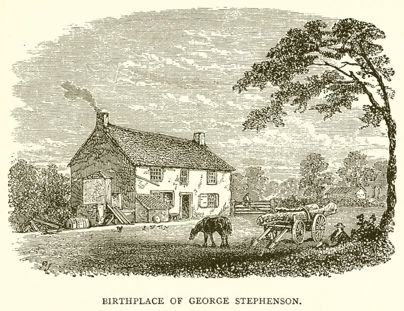 Birthplace of George Stephenson by English School