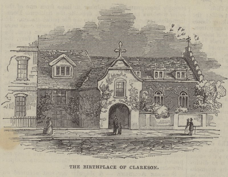Birthplace of Thomas Clarkson, the Anti-Slavery Campaigner by English School