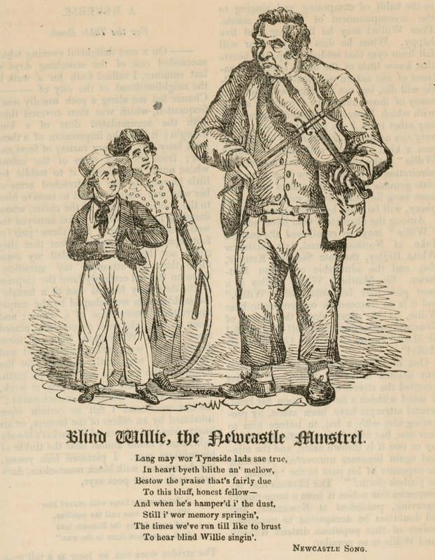 Blind Willie, the Newcastle Minstrel by English School