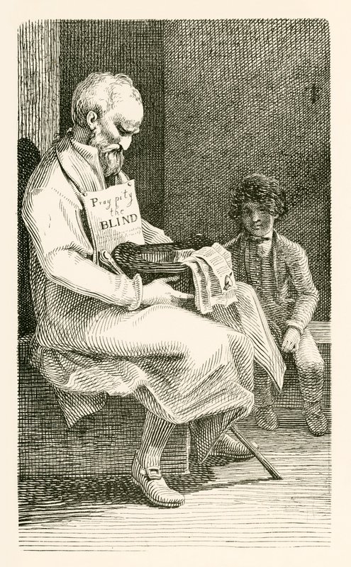 Blind Man, Who Never Tasted Gin in His Life by English School