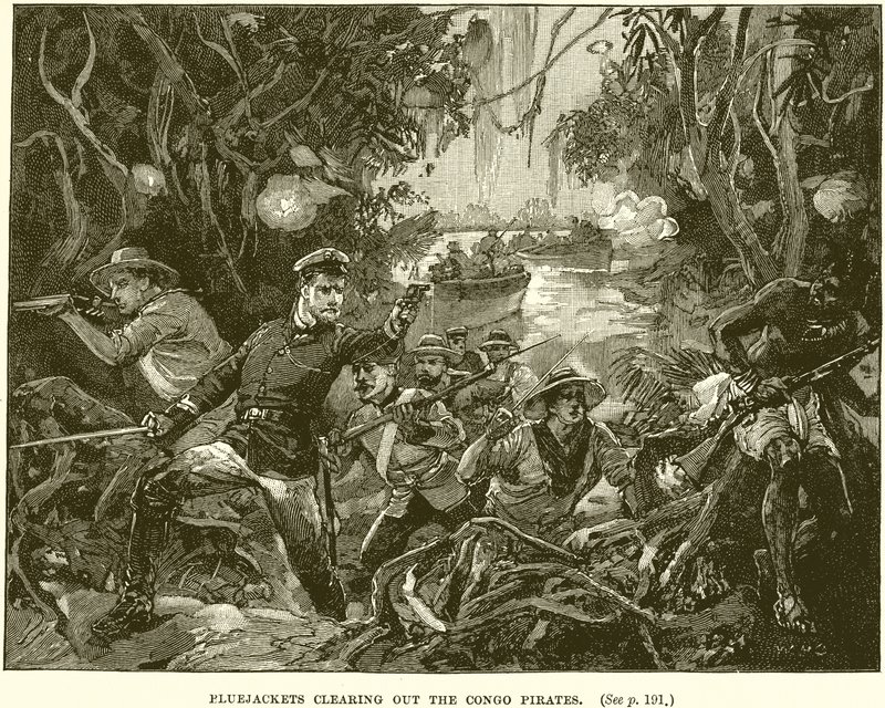 Bluejackets clearing out the Congo Pirates by English School