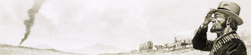 Boer looking into the far distance by English School