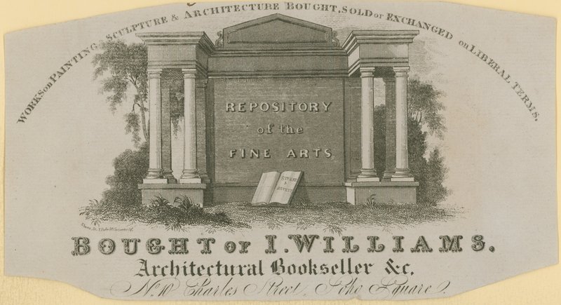 Bought of I Williams, Architectural Bookseller by English School