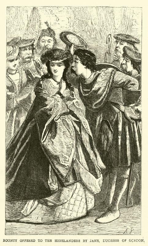 Bounty Offered to the Highlanders by Jane, Duchess of Gordon by English School