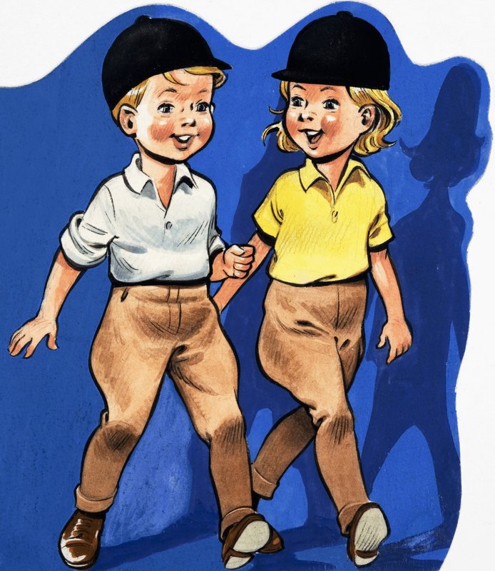 Boy and Girl in Jodhpurs by English School
