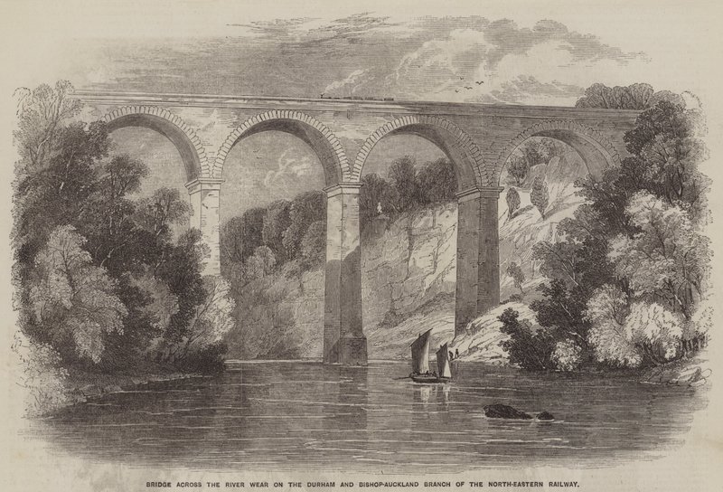 Bridge across the River Wear on the Durham and Bishop-Auckland Branch of the North-Eastern Railway by English School