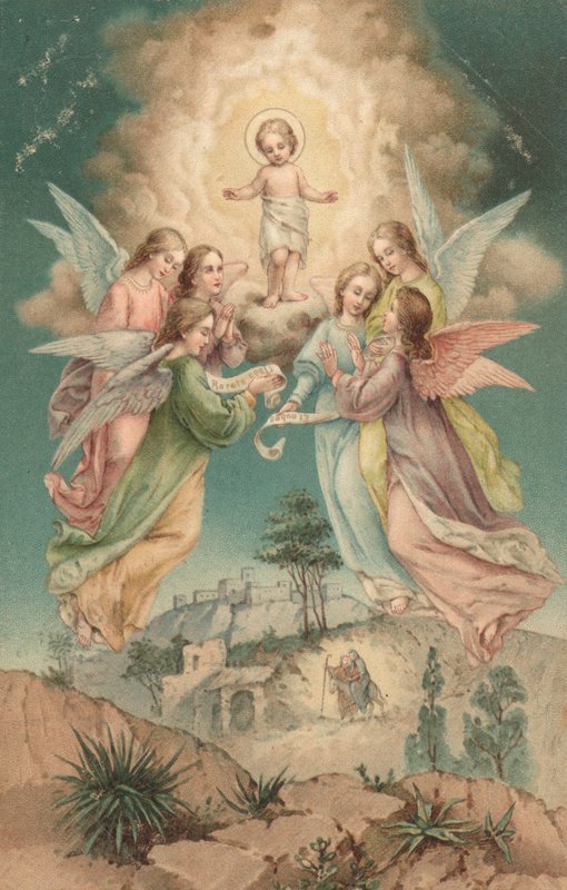 British Christmas card by English School