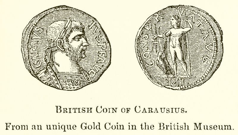 British Coin of Carausius by English School