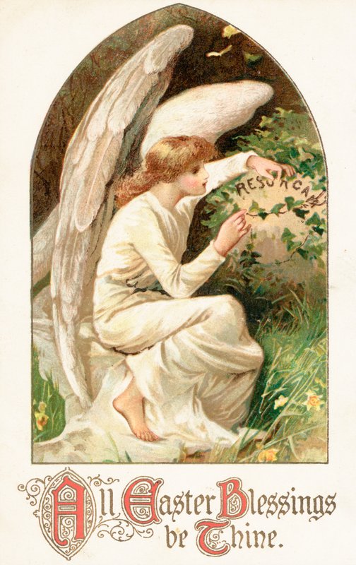 British Easter card by English School