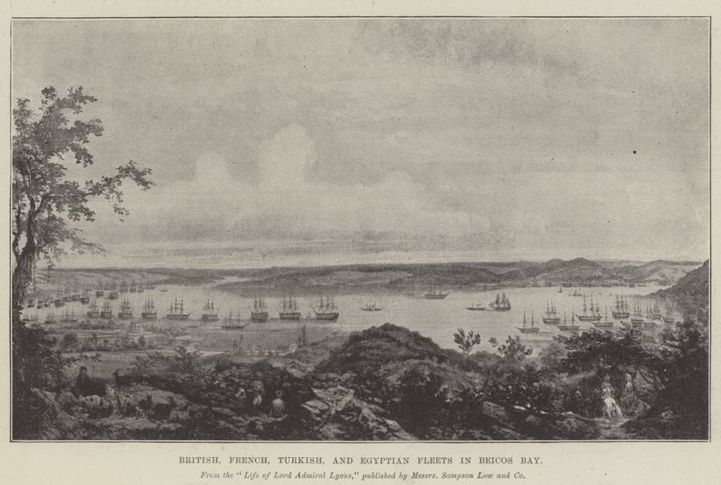 British, French, Turkish, and Egyptian Fleets in Beicos Bay by English School