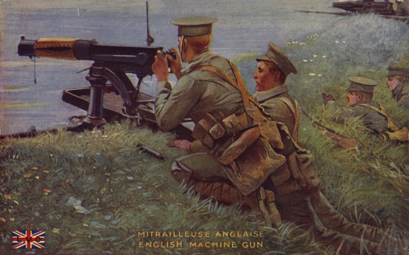 British Machine Gun, World War I by English School