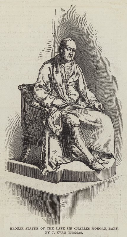 Bronze Statue of the late Sir Charles Morgan, Baronet by J Evan Thomas by English School