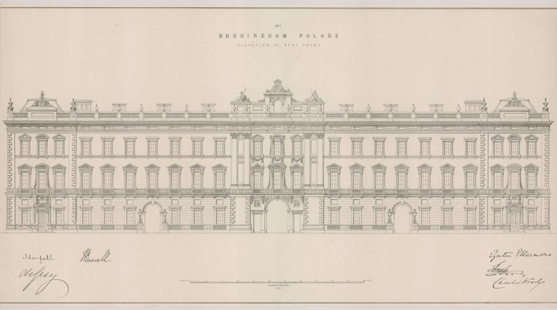 Buckingham Palace, Elevation of East Front by English School