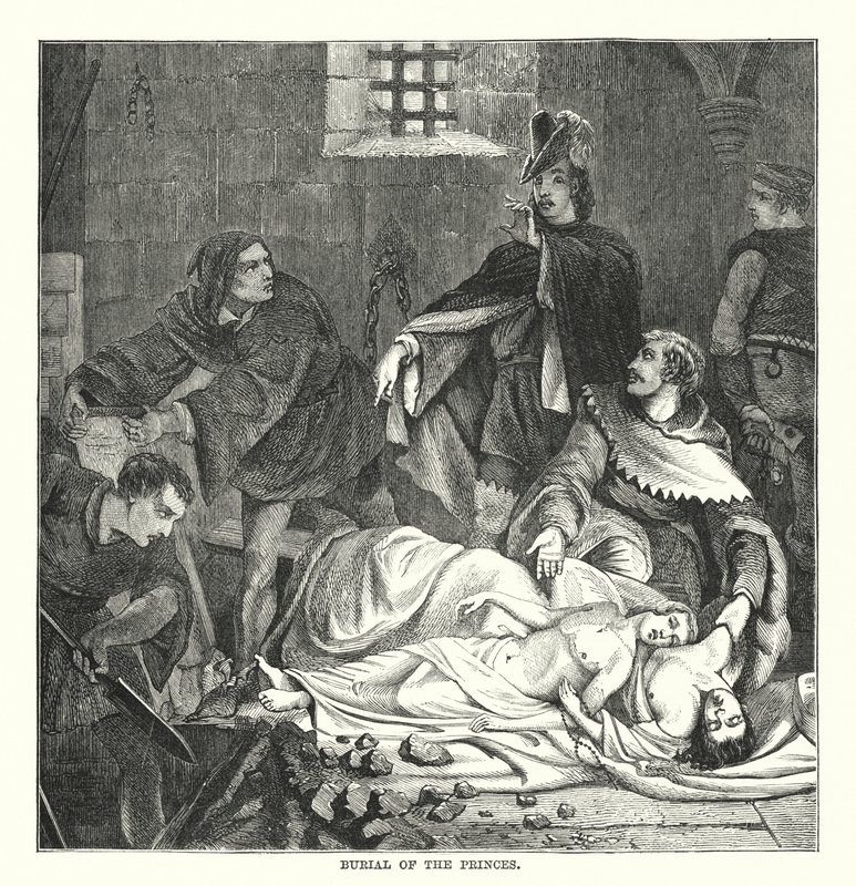 Burial of the Princes by English School