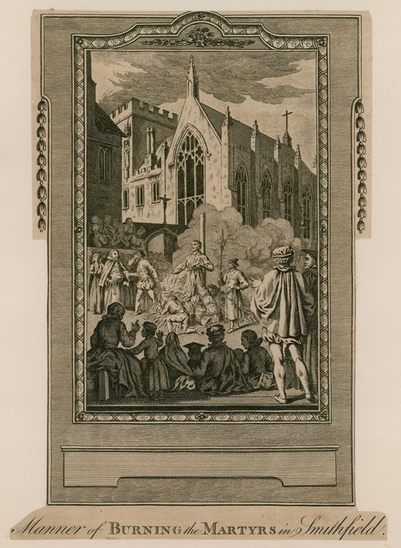 Burning of Martyrs in Smithfield by English School