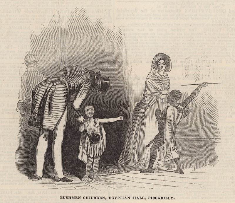 Bushman children, Egyptian Hall by English School