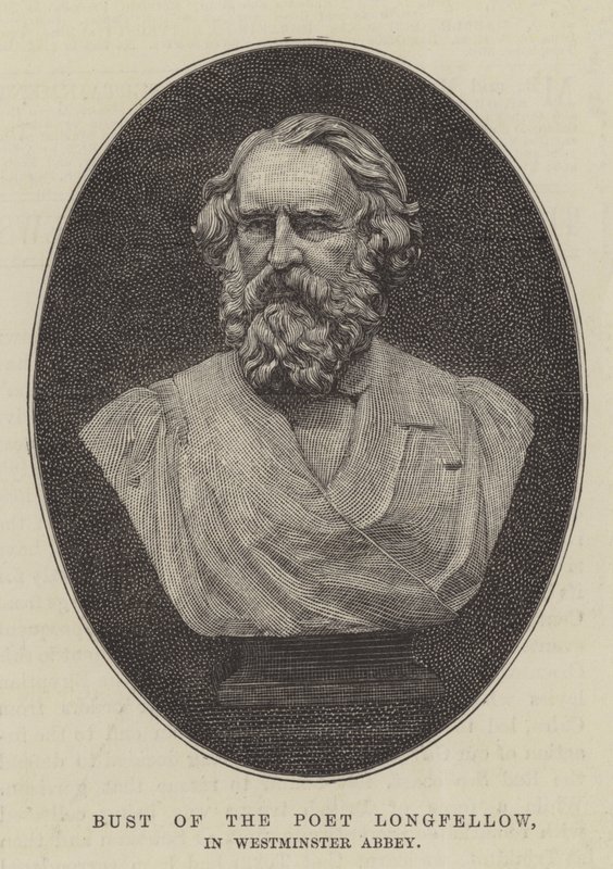 Bust of the Poet Longfellow, in Westminster Abbey by English School