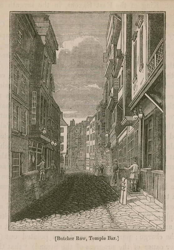 Butcher Row in Temple Bar on the Strand by English School
